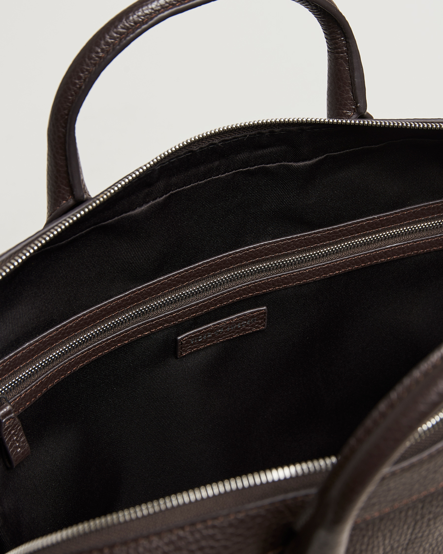 Herre | Tiger of Sweden Beckholmen Leather Briefcase Dark Brown | Tiger of Sweden | Beckholmen Leather Briefcase Dark Brown