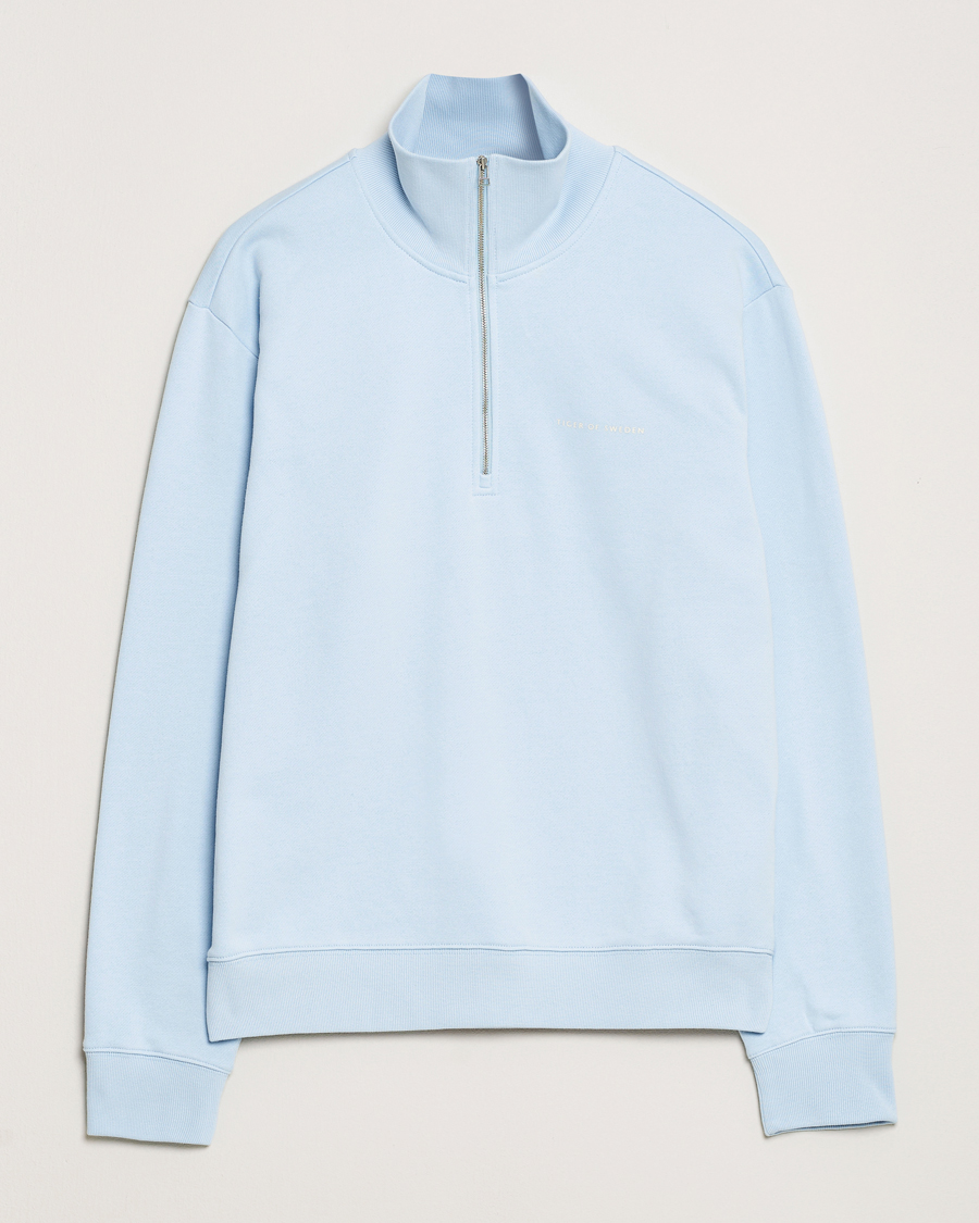 Herre | Gensere | Tiger of Sweden | Marlon Half Zip Sweatshirt Light Blue
