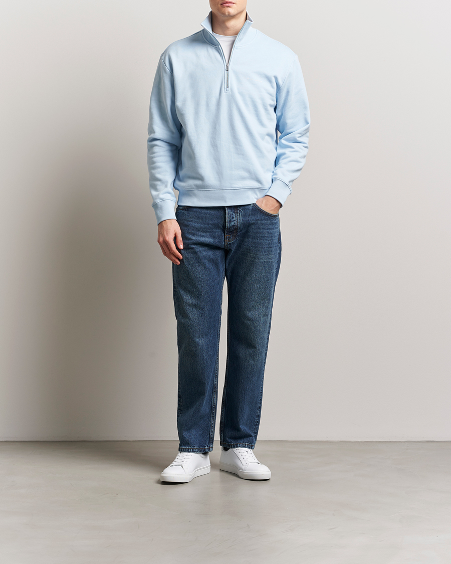 Herre | Gensere | Tiger of Sweden | Marlon Half Zip Sweatshirt Light Blue