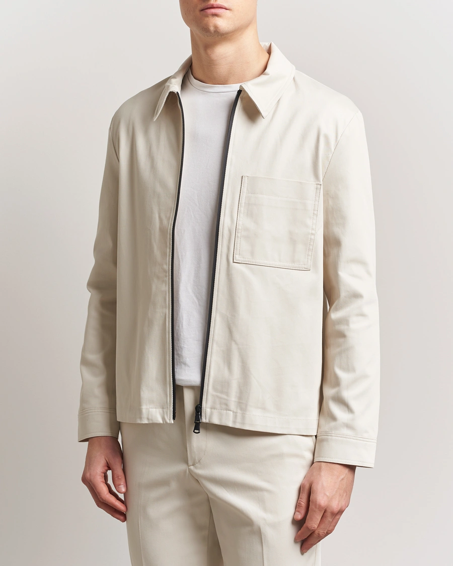 Herre | Skjorter | J.Lindeberg | Julius Cotton Twill Overshirt Moonbeam