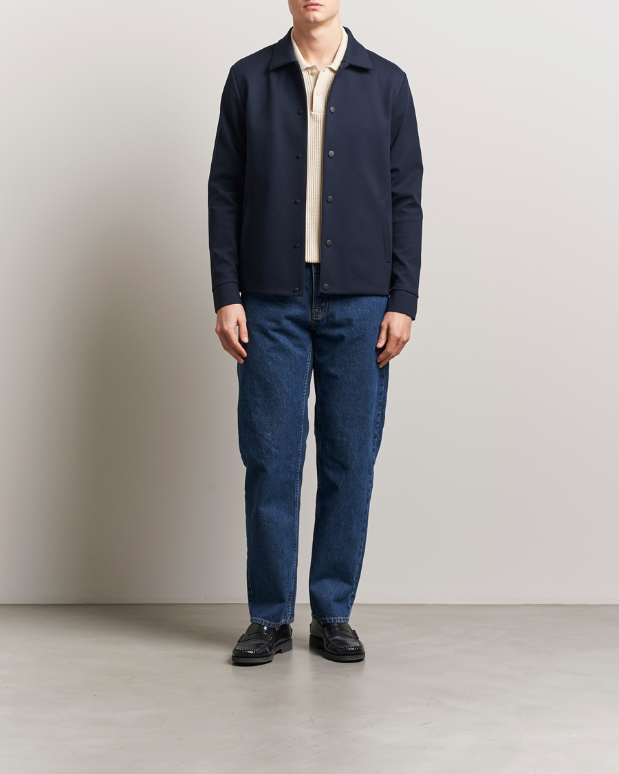 Herre | Jakker | Harris Wharf London | Loro Piana Cavalry Twill Coach Jacket Navy Blue