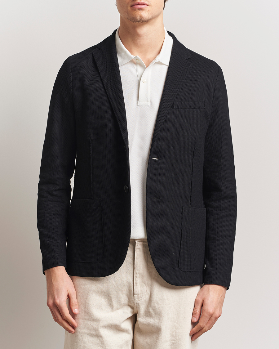 Herre | Dressjakker | Harris Wharf London | Loro Piana Honey Comb Blazer Black