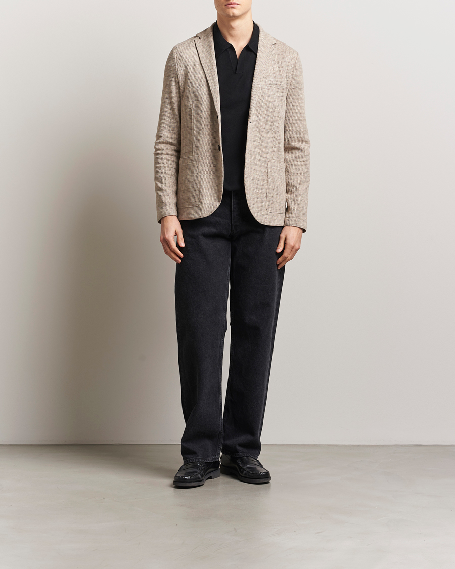 Herre | Dressjakker | Harris Wharf London | Loro Piana Hopsack Wool/Silk/Linen Blazer Oat