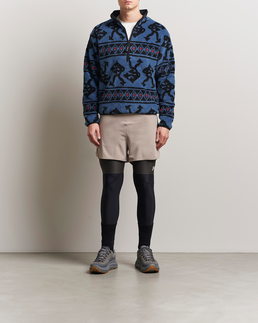 Herre | Gensere | District Vision | Half Zip Pile Fleece Blue Arrow