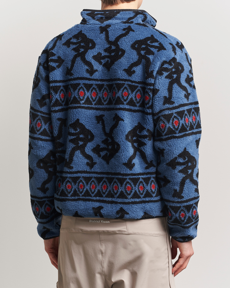 Herre | Gensere | District Vision | Half Zip Pile Fleece Blue Arrow