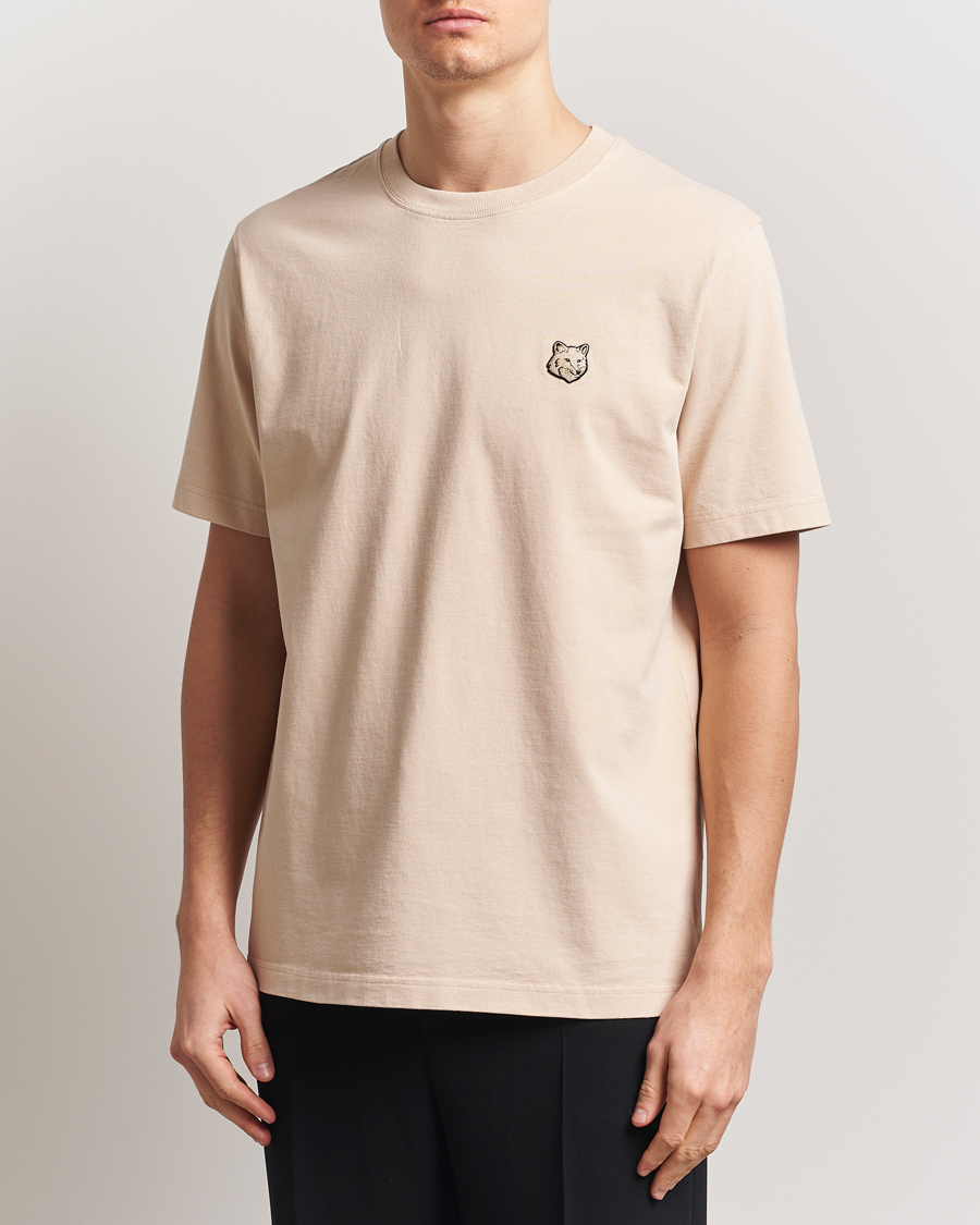 Herre | T-Shirts | Maison Kitsuné | Tonal Fox Head T-Shirt Smoke Beige
