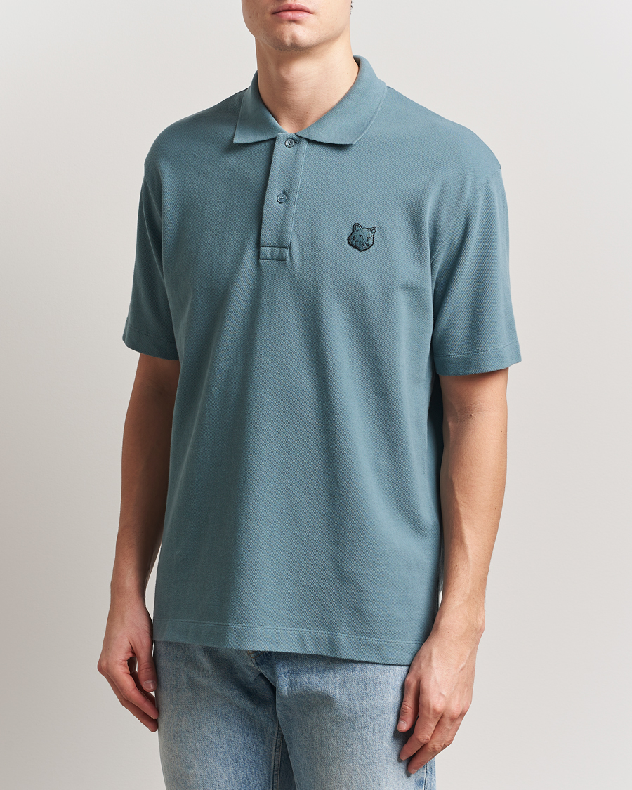 Herre | Pikéer | Maison Kitsuné | Tonal Fox Head Polo Seine Blue
