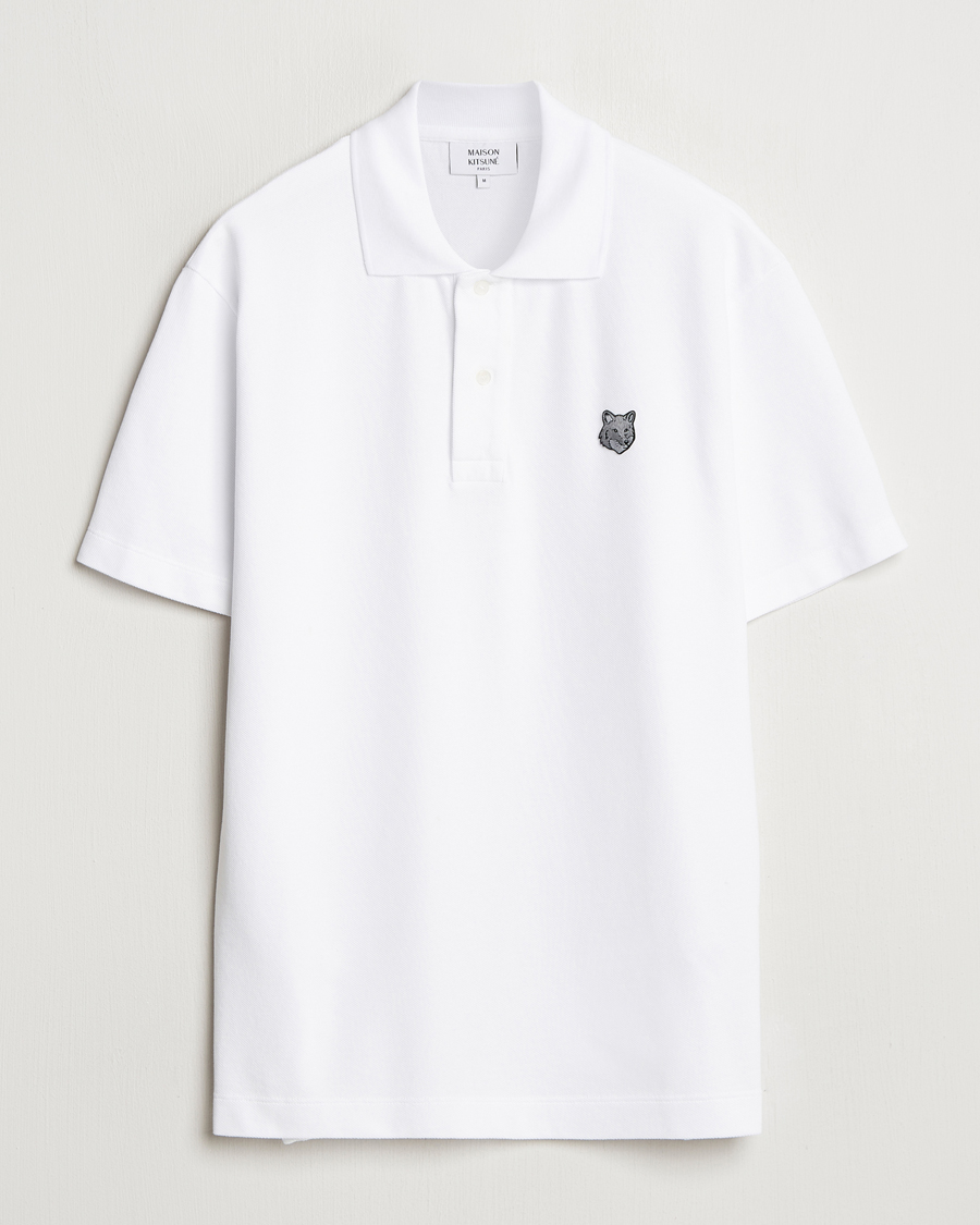 Herre | Pikéer | Maison Kitsuné | Tonal Fox Head Polo White