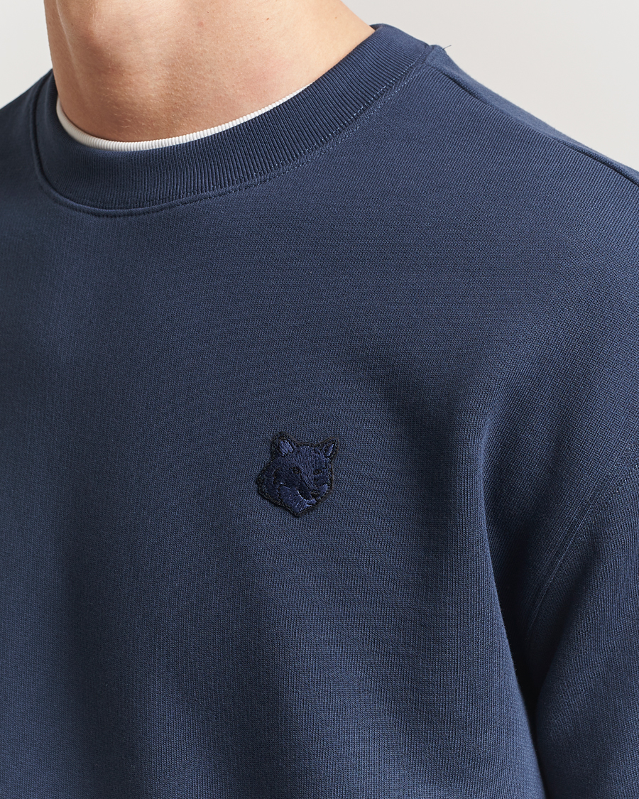 Herre | Gensere | Maison Kitsuné | Tonal Fox Head Sweatshirt Ink Blue