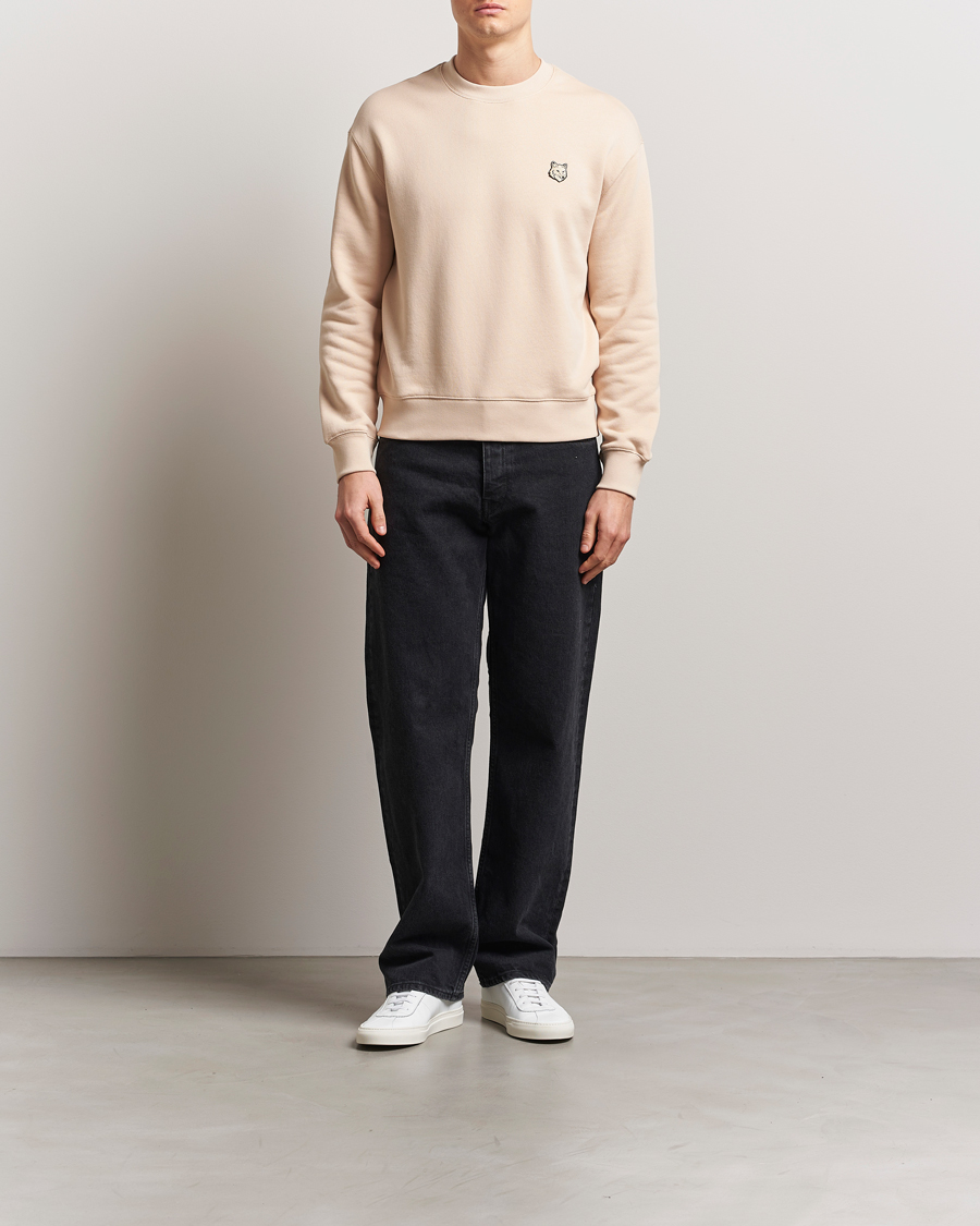 Herre | Gensere | Maison Kitsuné | Tonal Fox Head Sweatshirt Smoke Beige