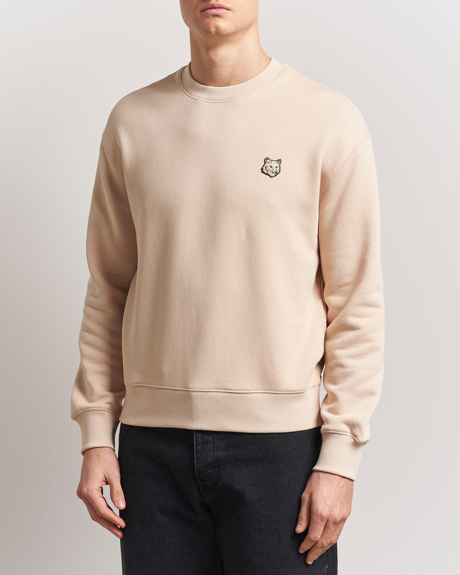 Herre | Gensere | Maison Kitsuné | Tonal Fox Head Sweatshirt Smoke Beige