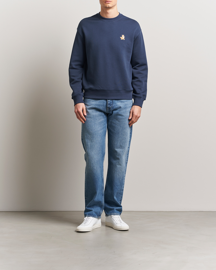 Herre | Gensere | Maison Kitsuné | Speedy Fox Sweatshirt Ink Blue