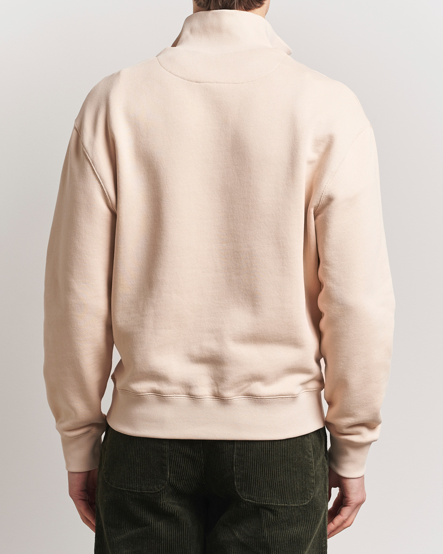 Herre | Gensere | Maison Kitsuné | Tonal Fox Head Half Zip Sweatshirt Smoke Beige