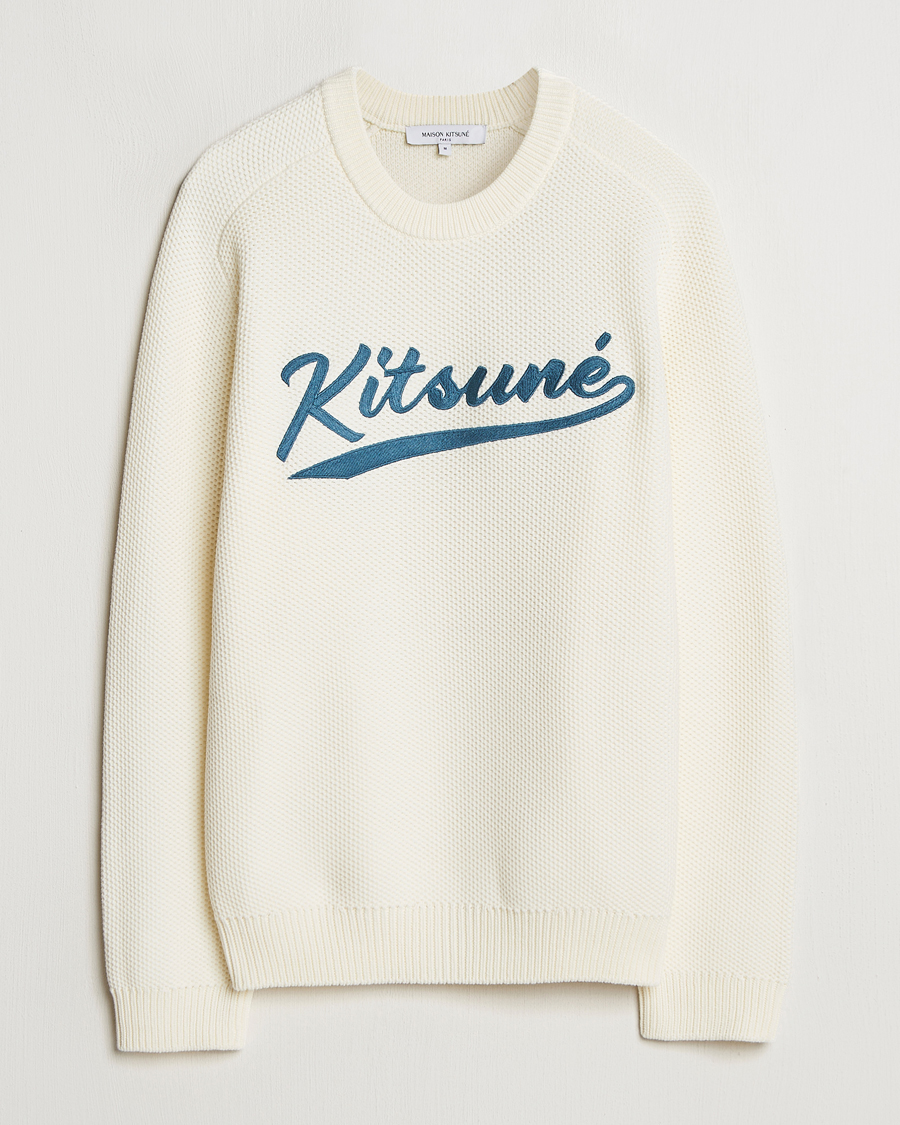 Herre | Gensere | Maison Kitsuné | Varsity Embroidered Sweater Milk