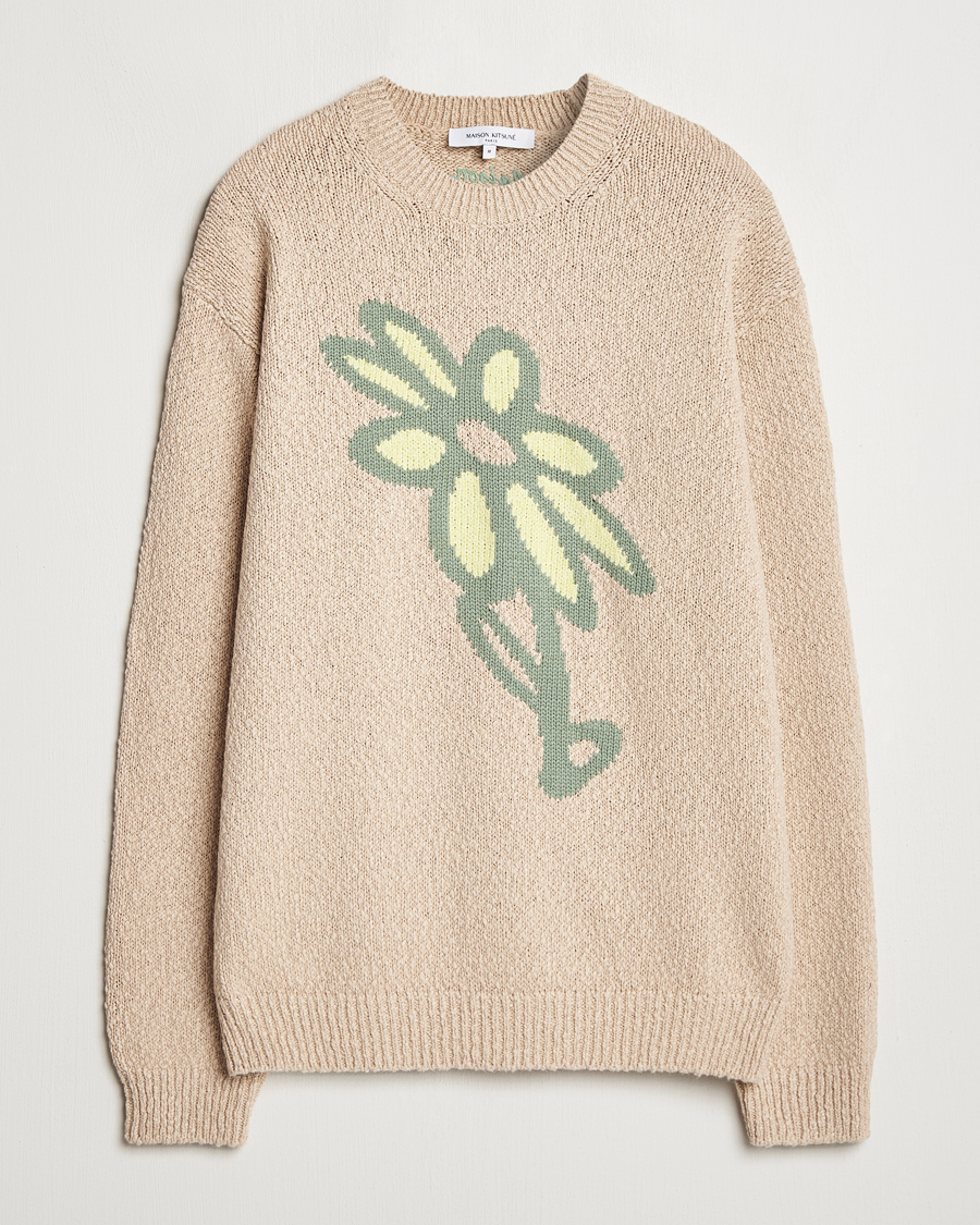 Herre | Gensere | Maison Kitsuné | Abstract Daisy Sweater Dune