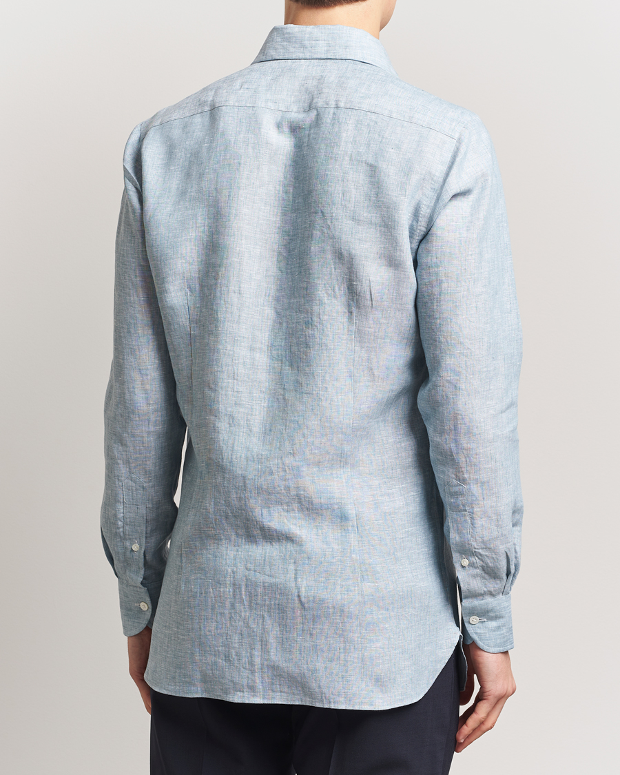 Herre | Skjorter | 100Hands | Cut Away Linen Shirt Blue