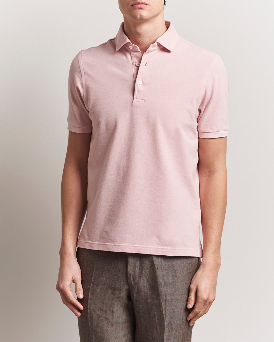 Herre | Pikéer | Gran Sasso | Washed Polo Pink