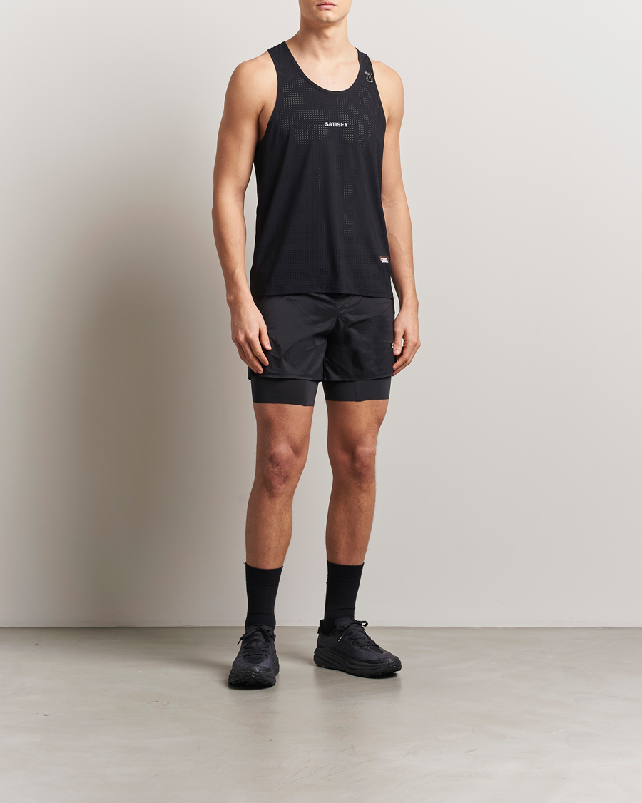 Herre | T-Shirts | Satisfy | Space-O Singlet Black
