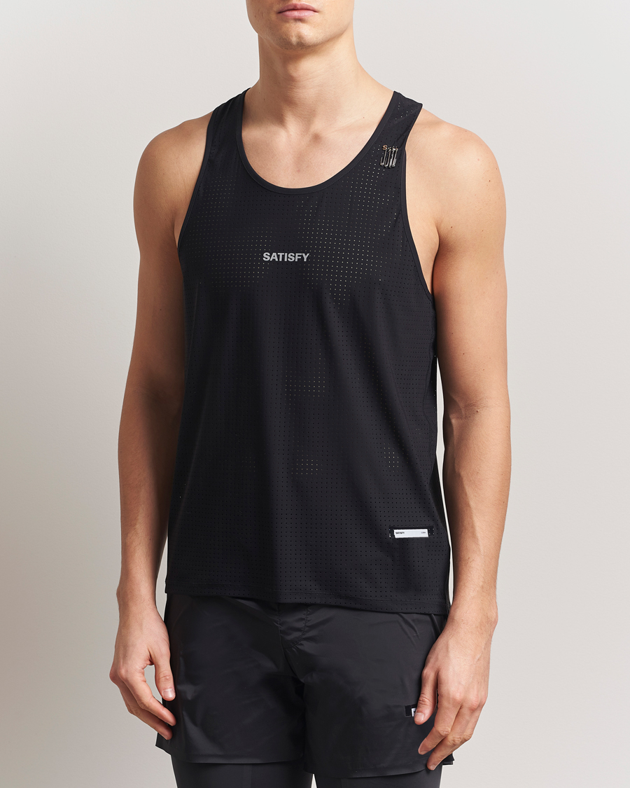Herre | T-Shirts | Satisfy | Space-O Singlet Black