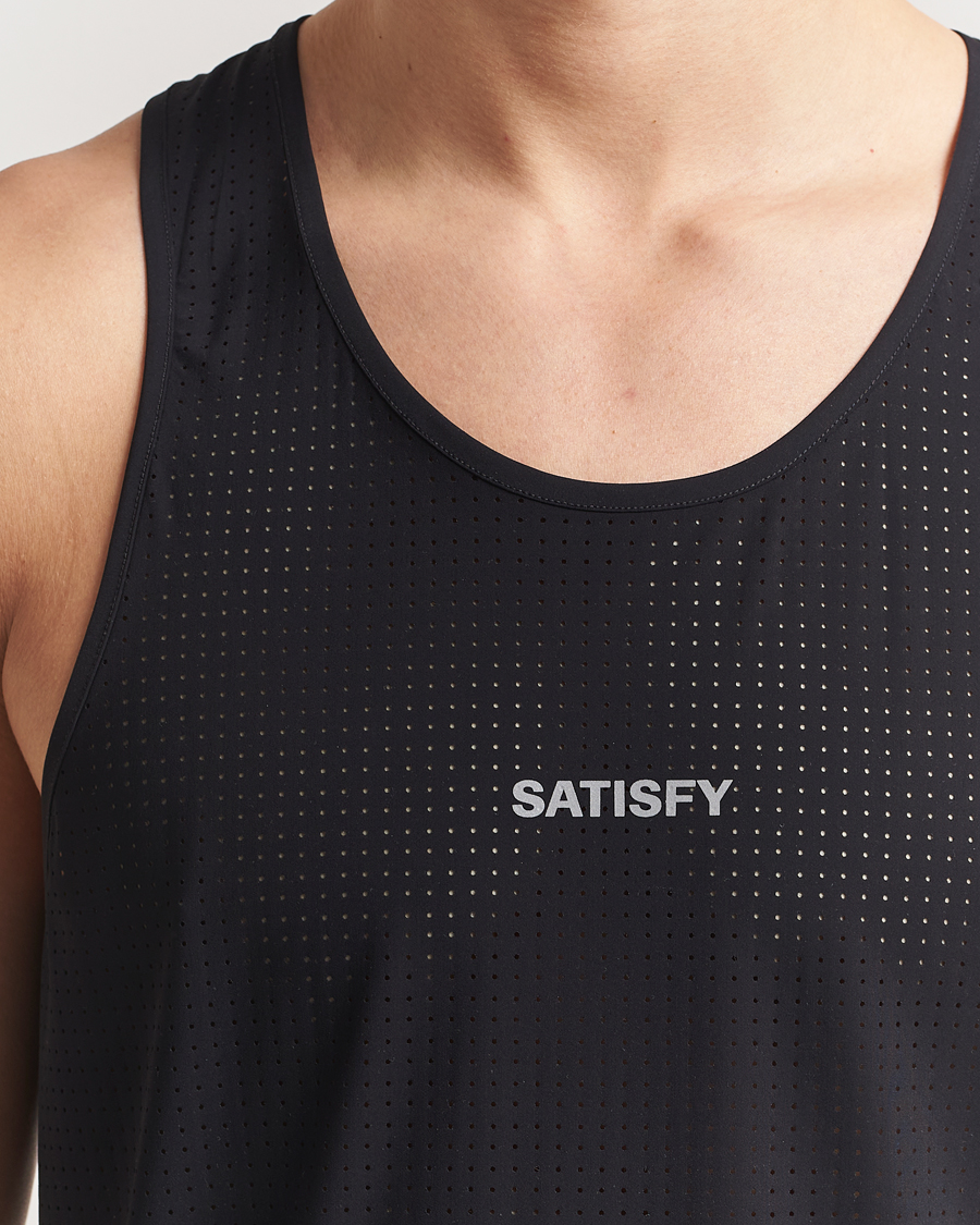 Herre | T-Shirts | Satisfy | Space-O Singlet Black