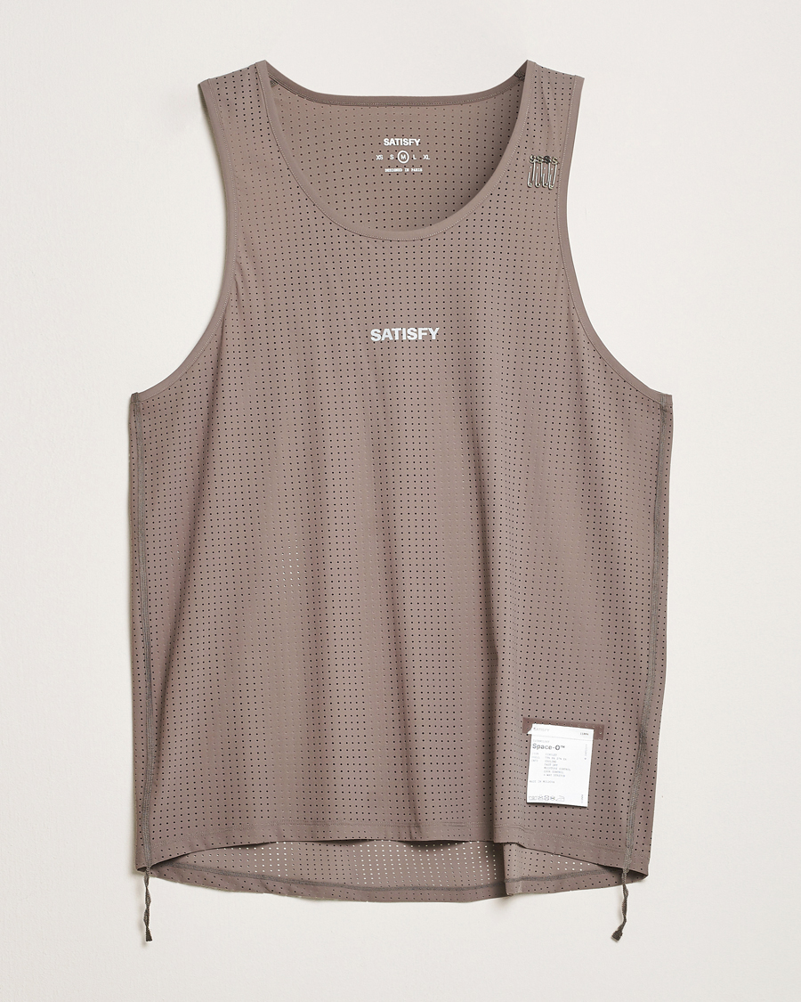 Herre | T-Shirts | Satisfy | Space-O Singlet Taupe