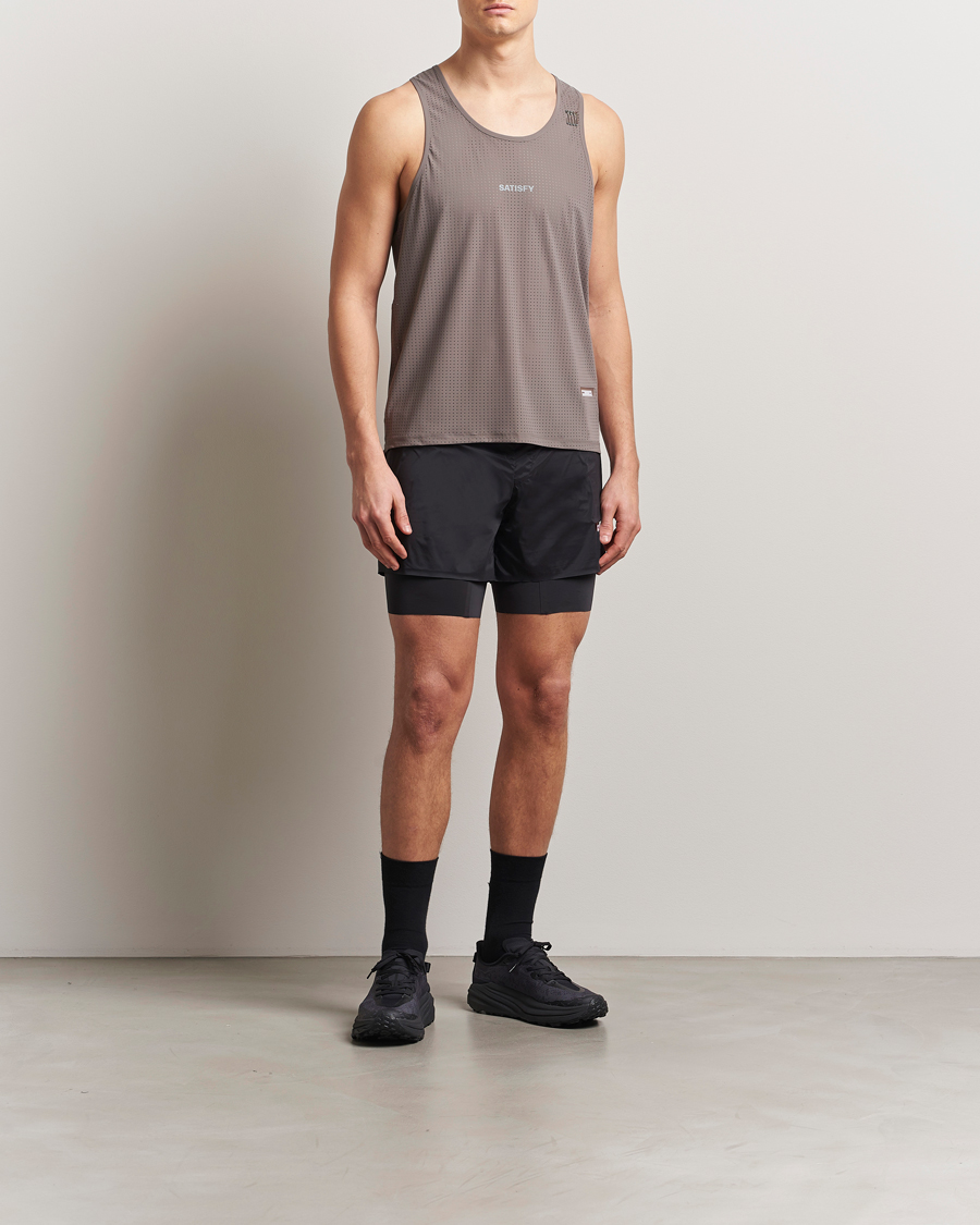 Herre | T-Shirts | Satisfy | Space-O Singlet Taupe