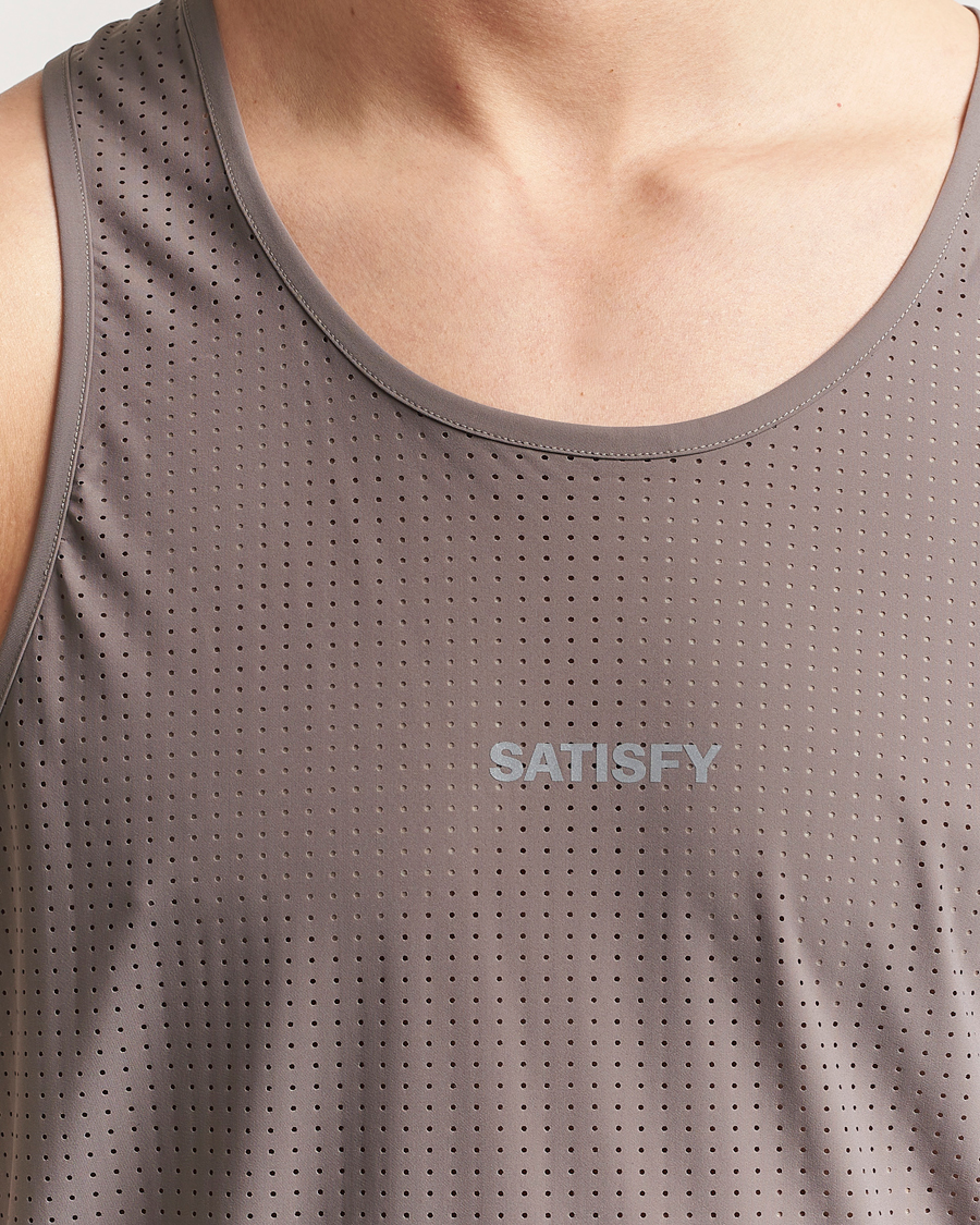 Herre | T-Shirts | Satisfy | Space-O Singlet Taupe