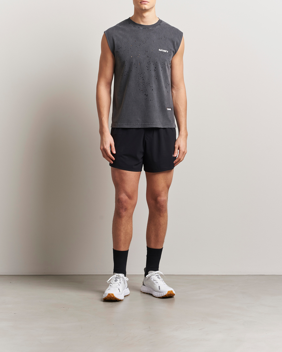 Herre | T-Shirts | Satisfy | MothTech Muscle Tee Aged Black