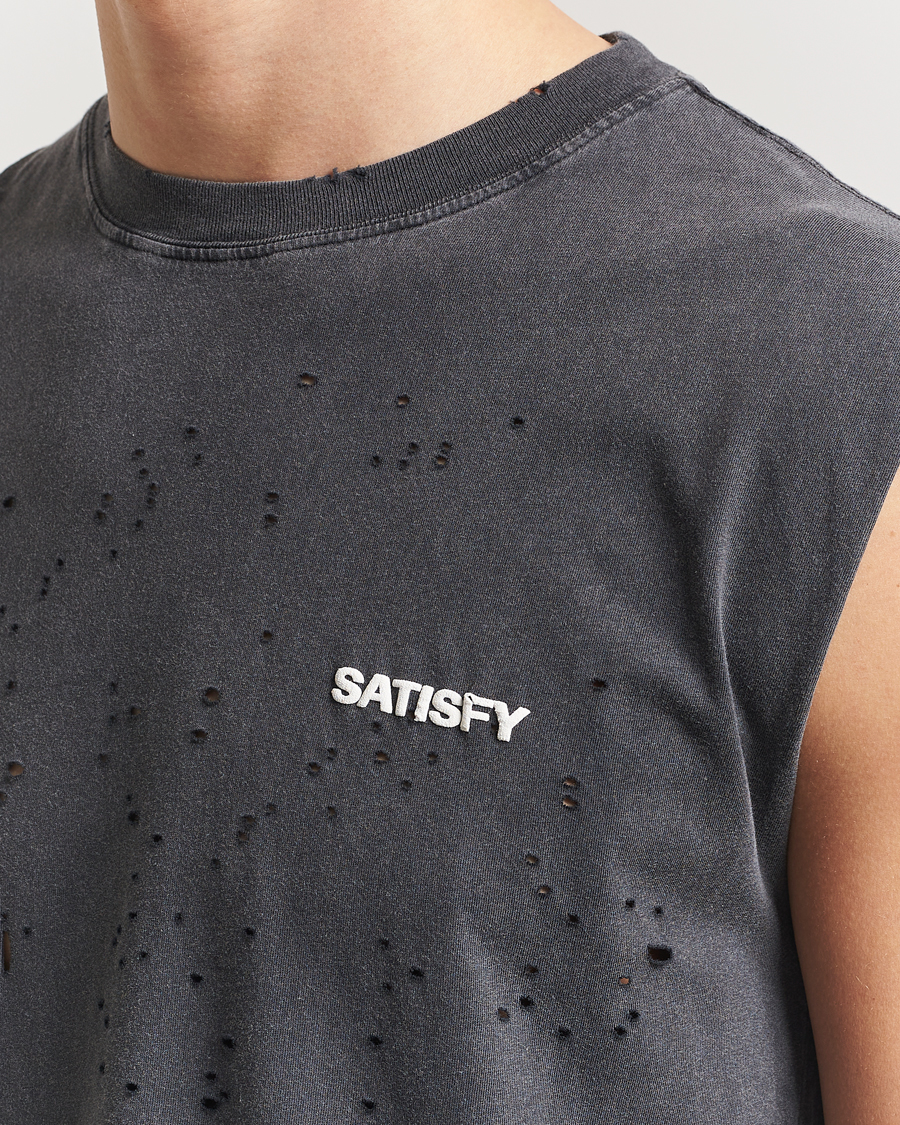 Herre | T-Shirts | Satisfy | MothTech Muscle Tee Aged Black