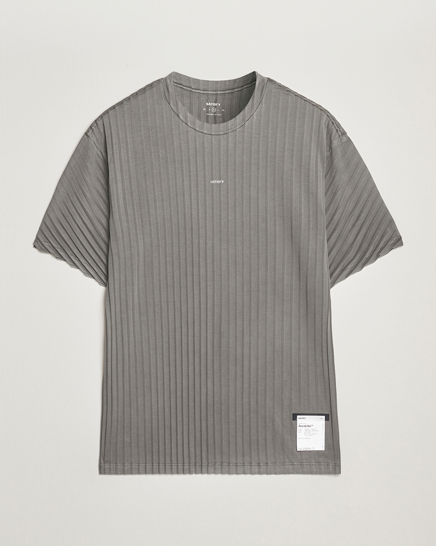 Herre | T-Shirts | Satisfy | Pleated AuraLite T-Shirt Mineral Graphite
