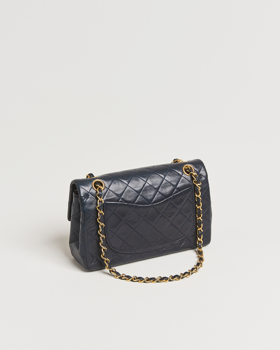 Herre | Gifts for Her | Chanel Pre-Owned | Classic Small Double Flap Bag Lambskin Navy