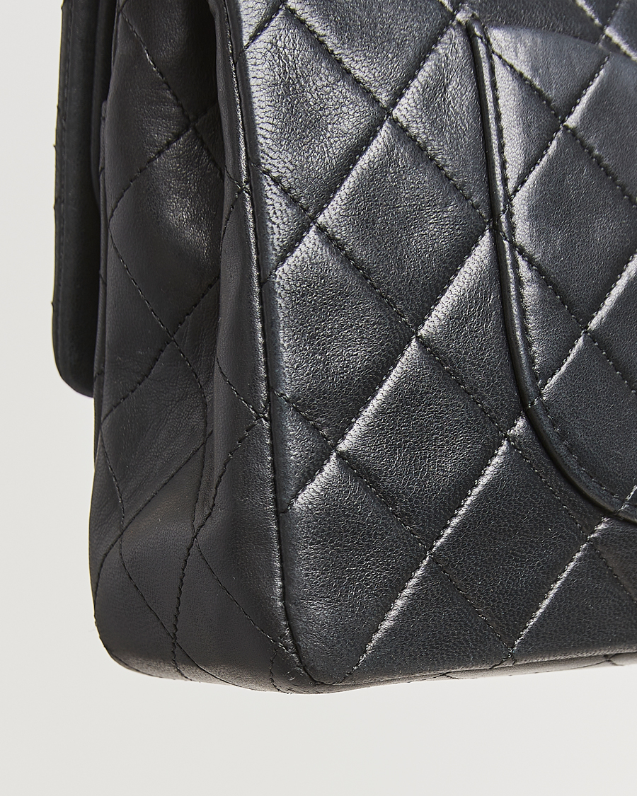 Herre | Chanel Pre-Owned Classic Medium Double Flap Bag Lambskin Black | Chanel Pre-Owned | Classic Medium Double Flap Bag Lambskin Black