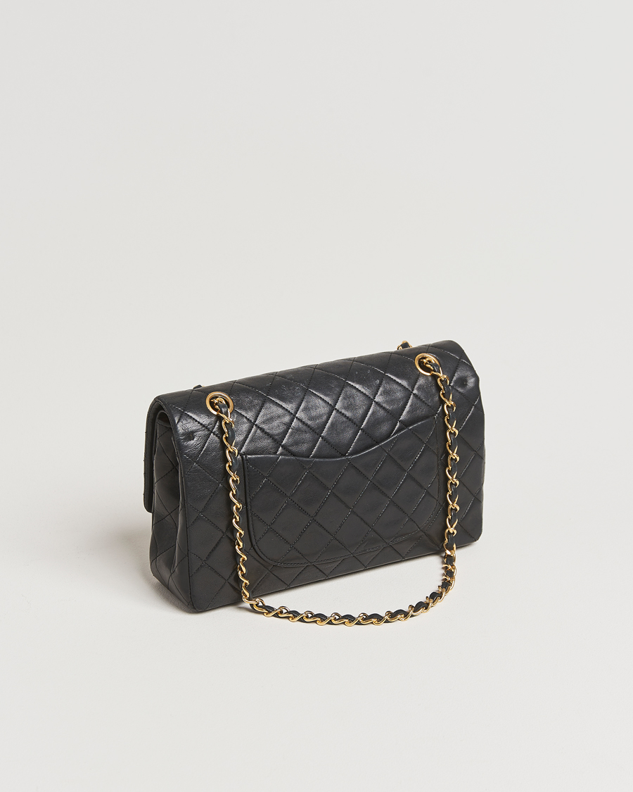 Herre | Chanel Pre-Owned Classic Medium Double Flap Bag Lambskin Black | Chanel Pre-Owned | Classic Medium Double Flap Bag Lambskin Black