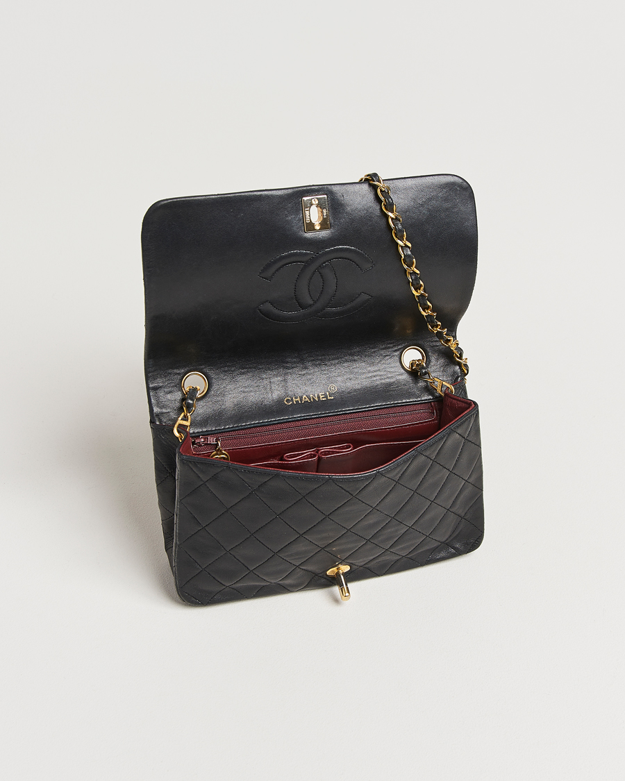 Herre | Chanel Pre-Owned Classic Single Flap Bag Lambskin Black | Chanel Pre-Owned | Classic Single Flap Bag Lambskin Black