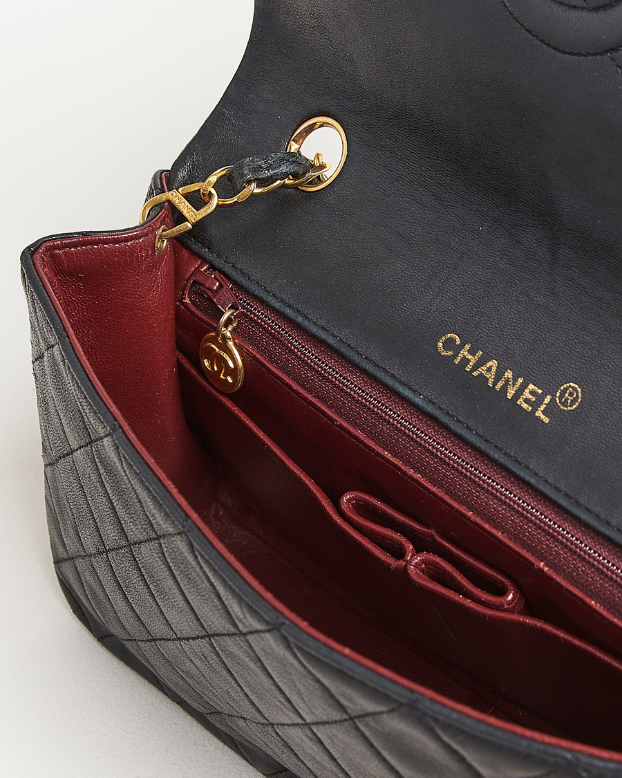 Herre | Chanel Pre-Owned Classic Single Flap Bag Lambskin Black | Chanel Pre-Owned | Classic Single Flap Bag Lambskin Black