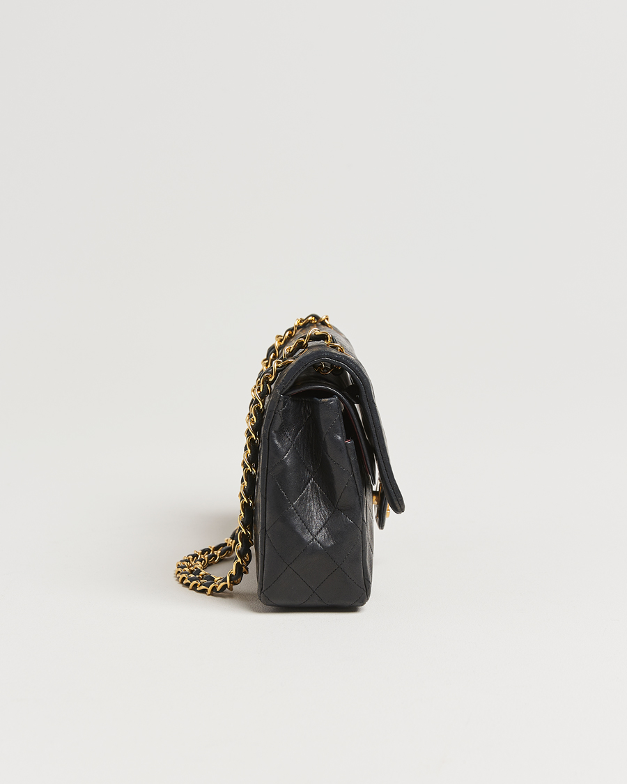 Herre | Chanel Pre-Owned Classic Medium Double Flap Bag Lambskin Black | Chanel Pre-Owned | Classic Medium Double Flap Bag Lambskin Black