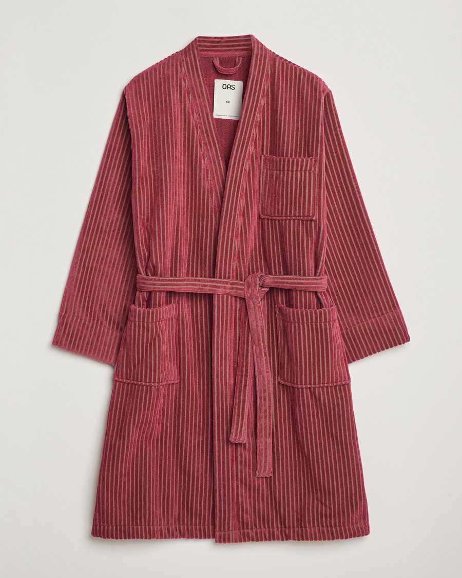 Herre | OAS Striped Velour Robe Botanico | OAS | Striped Velour Robe Botanico