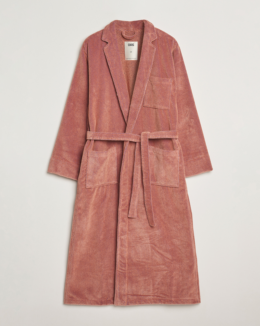 Herre | Pyjamaser og badekåper | OAS | Velour Long Robe Roza