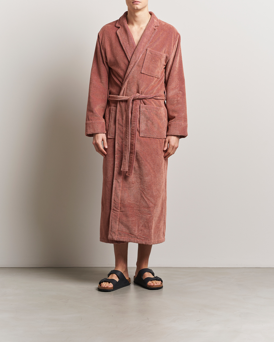 Herre | Pyjamaser og badekåper | OAS | Velour Long Robe Roza