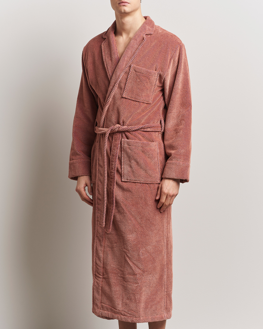 Herre | Pyjamaser og badekåper | OAS | Velour Long Robe Roza