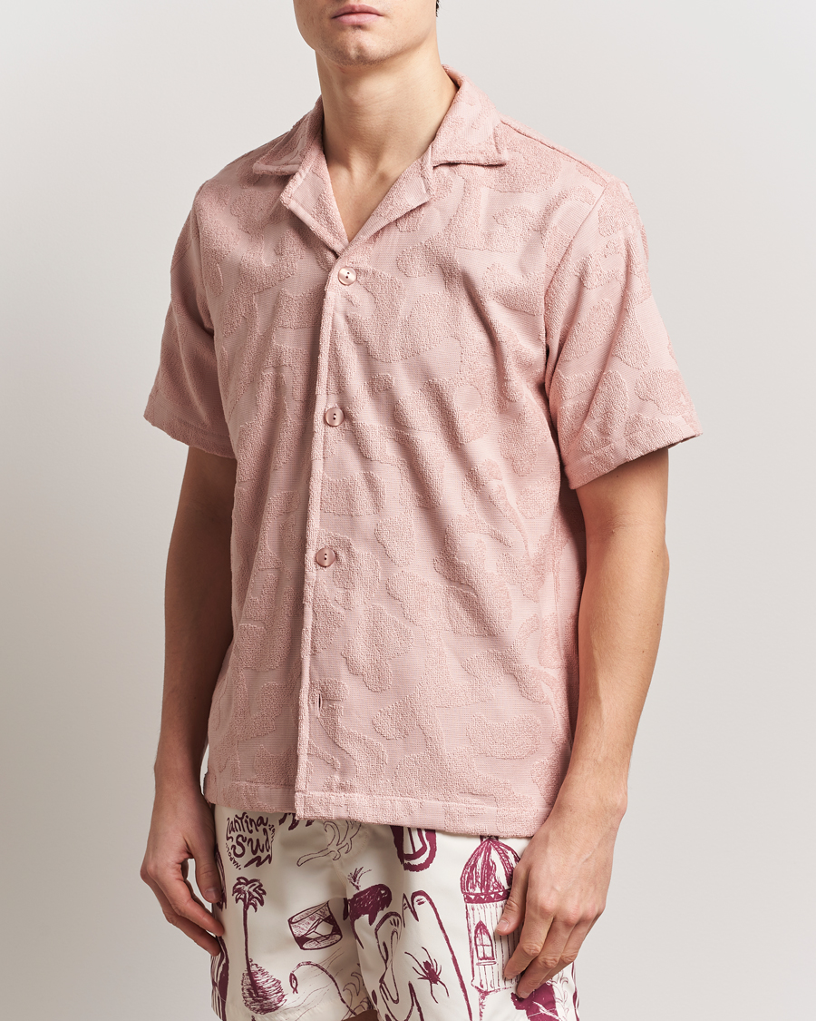 Herre | Skjorter | OAS | Short Sleeve Cuba Terry Shirt Blush Puzzlotec