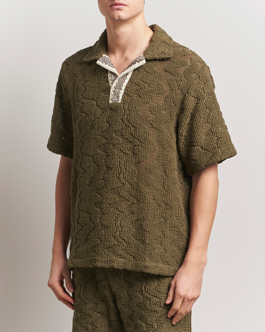 Herre | Skjorter | OAS | Cuba Crochet Shirt Pine Verve