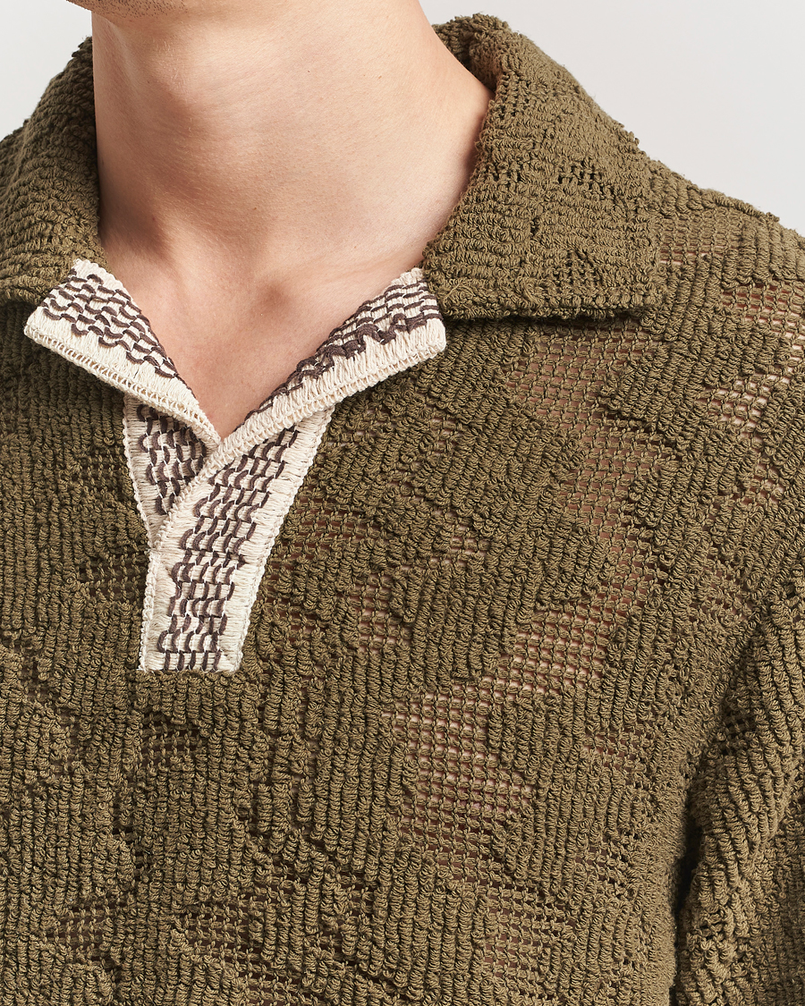 Herre | Skjorter | OAS | Cuba Crochet Shirt Pine Verve