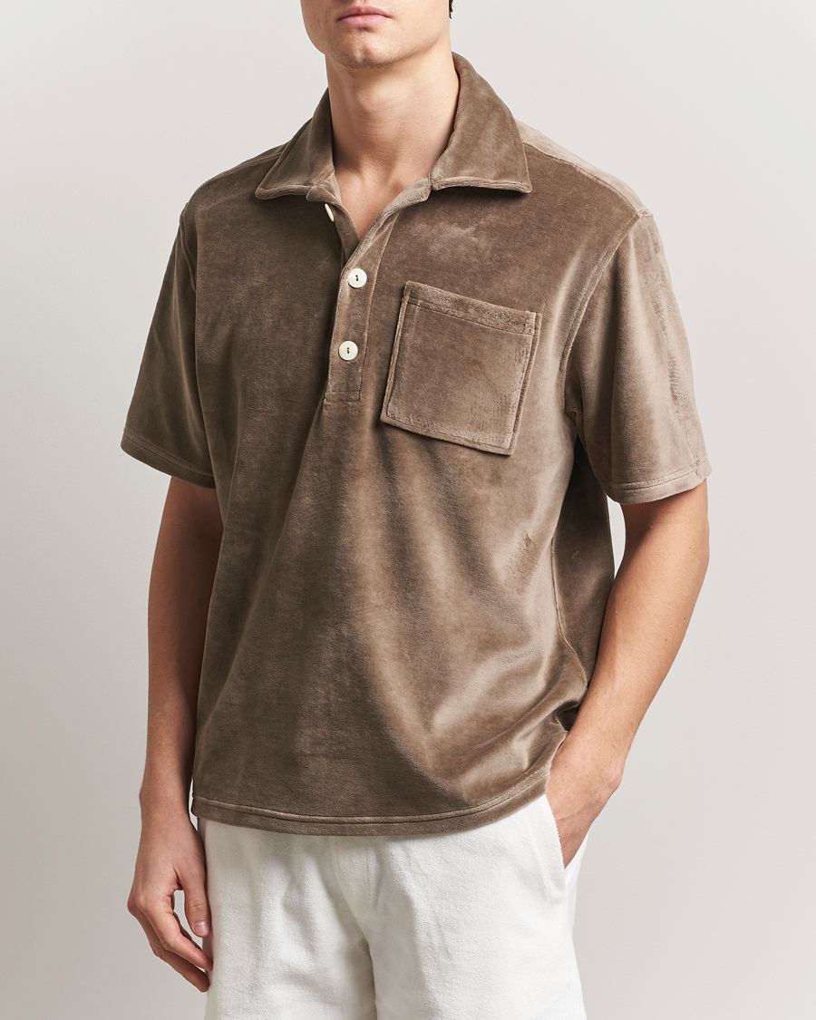 Herre | Pikéer | OAS | Velour Shirt Morel Girona
