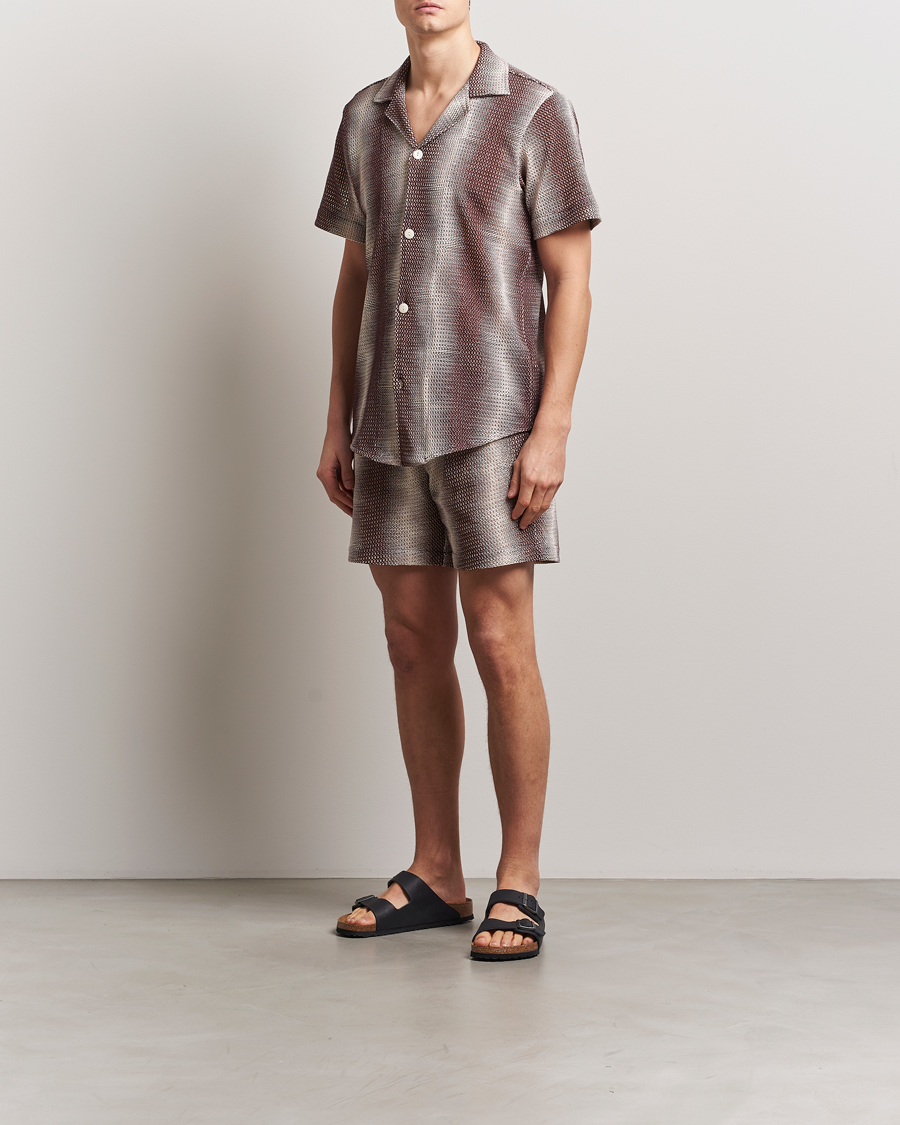 Herre | Shorts | OAS | Cotton Net Shorts Merlot Echo
