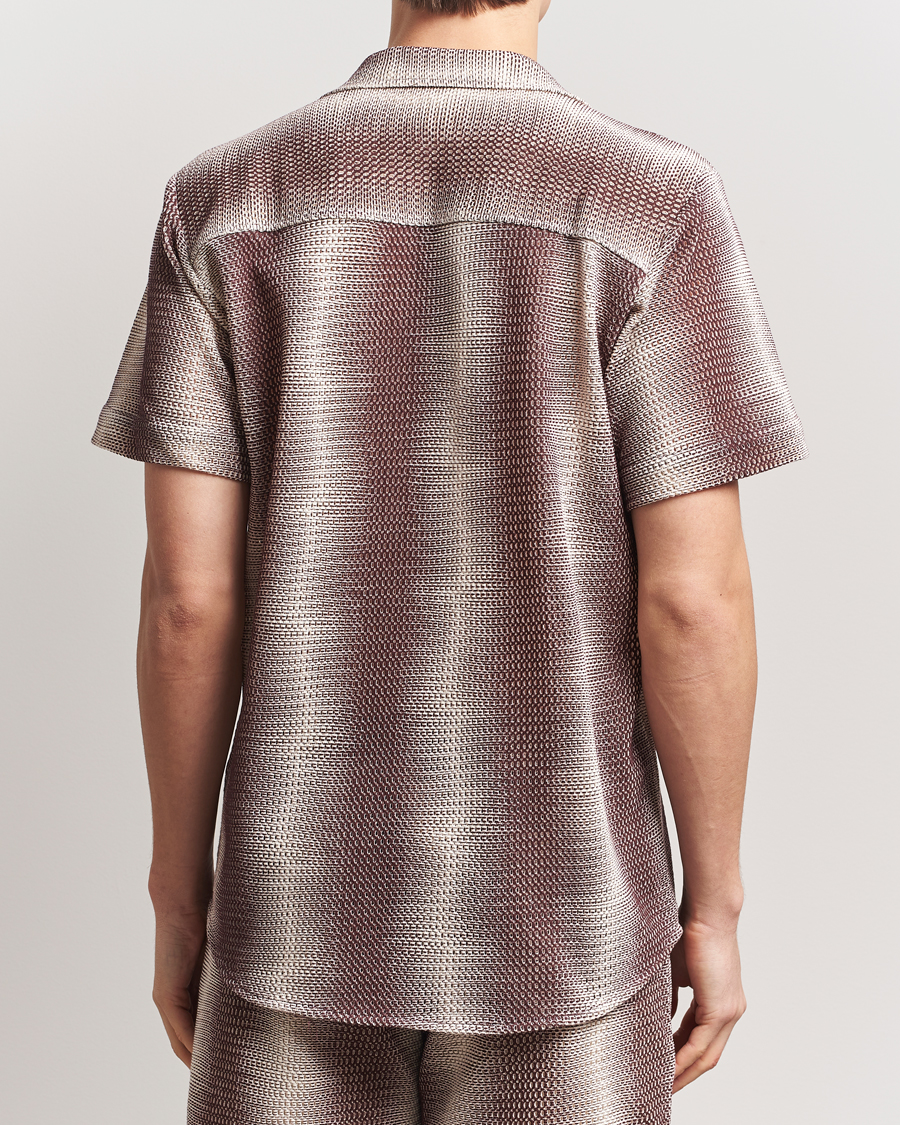 Herre | Skjorter | OAS | Short Sleeve Cuba Net Shirt Merlot Echo