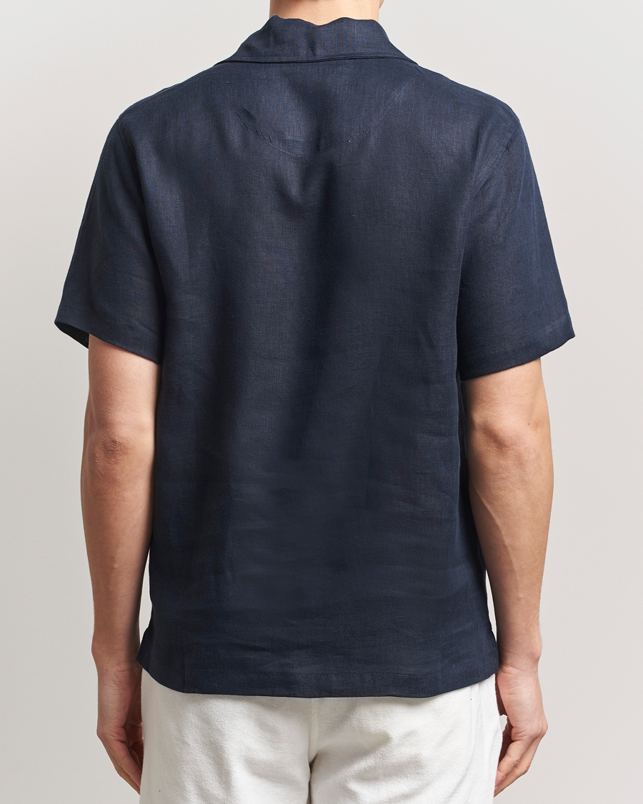 Herre | Skjorter | OAS | Cuba Linen Shirt Dark Navy