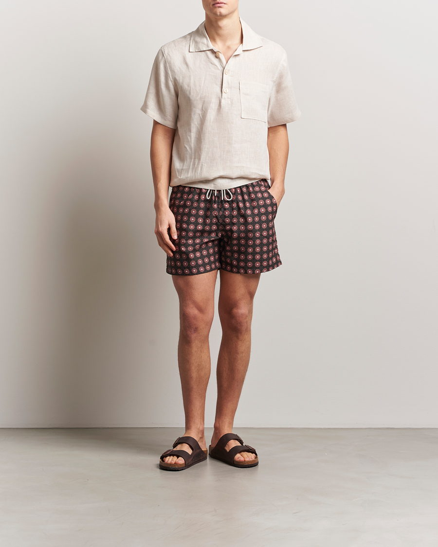 Herre | Badeshorts | OAS | Printed Swimshorts Coffe Lumo