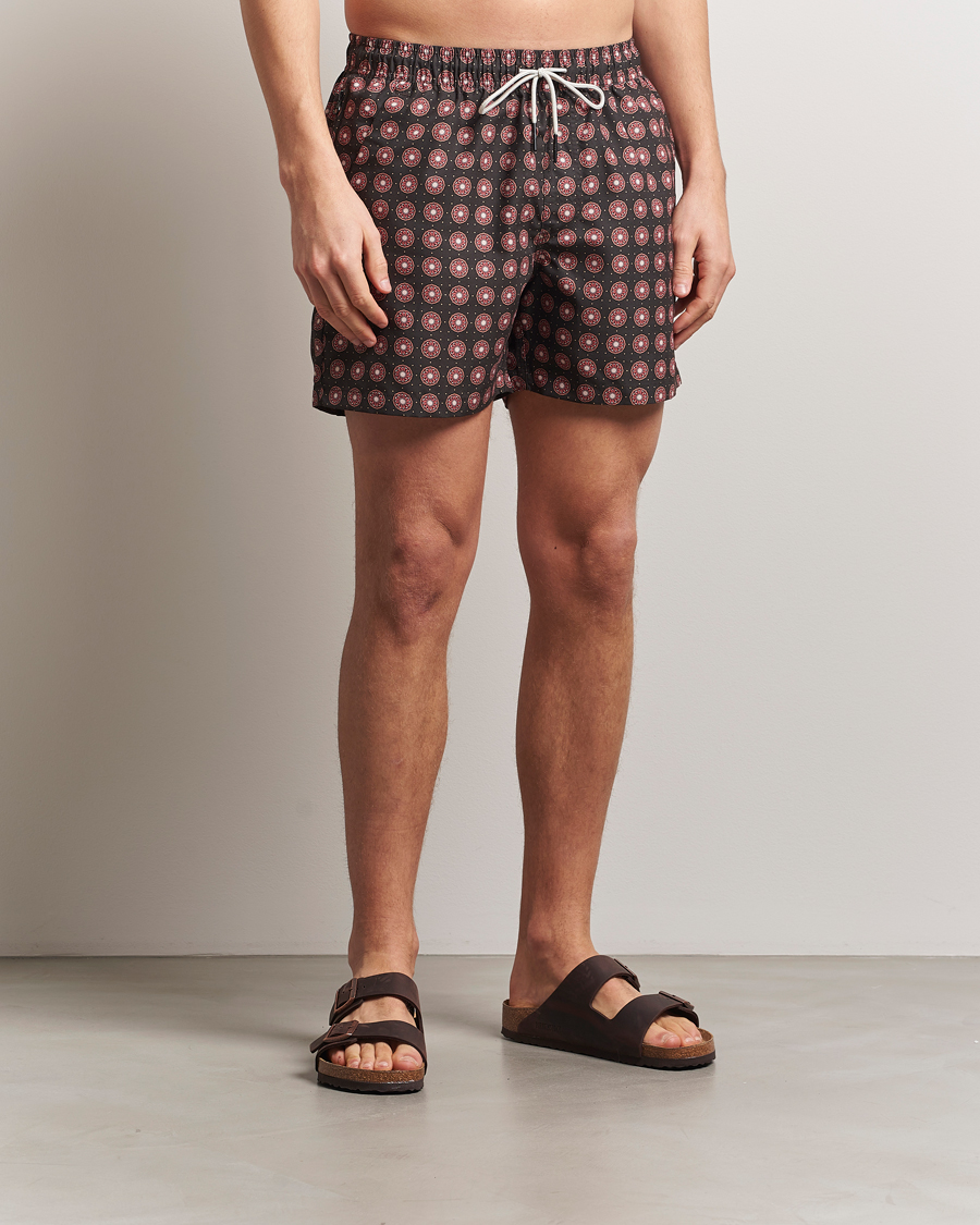 Herre | Badeshorts | OAS | Printed Swimshorts Coffe Lumo