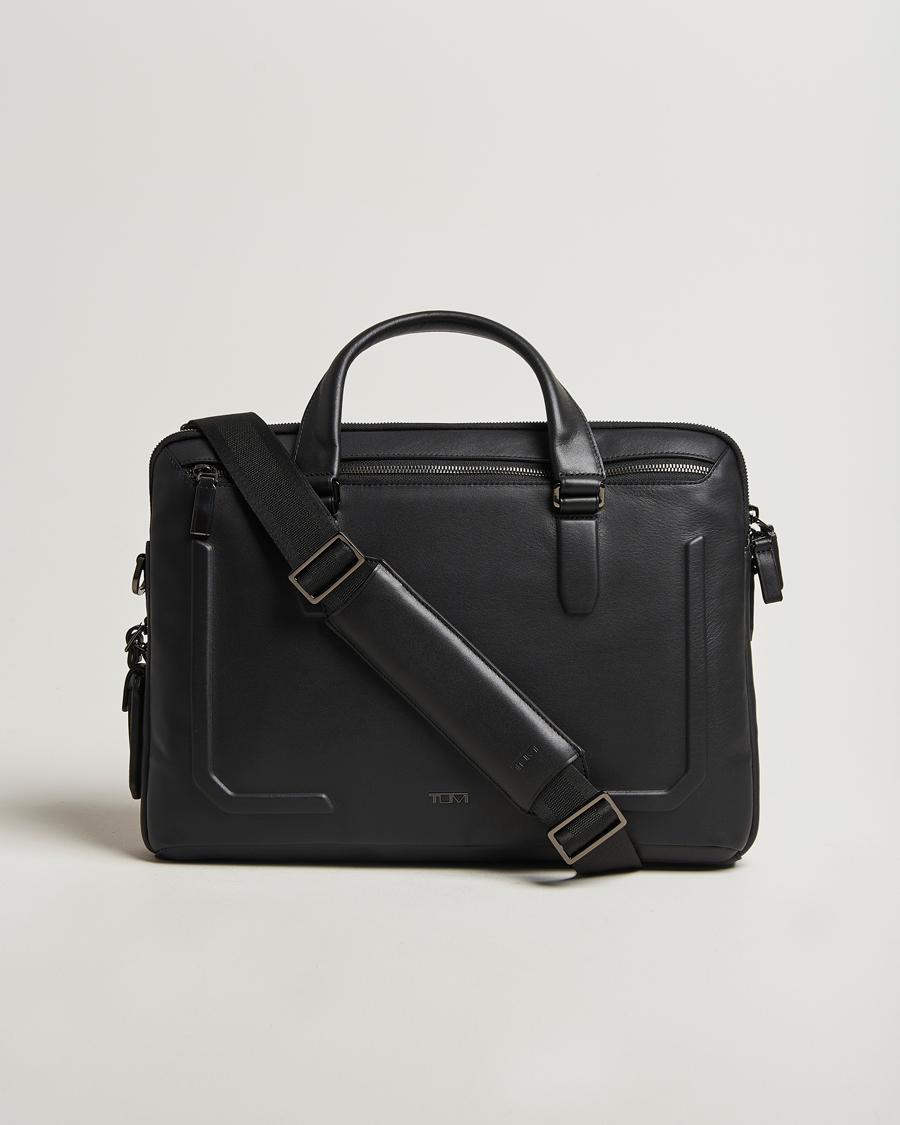 Herre | TUMI Harrison Sycamore Slim Leather Brief Black | TUMI | Harrison Sycamore Slim Leather Brief Black